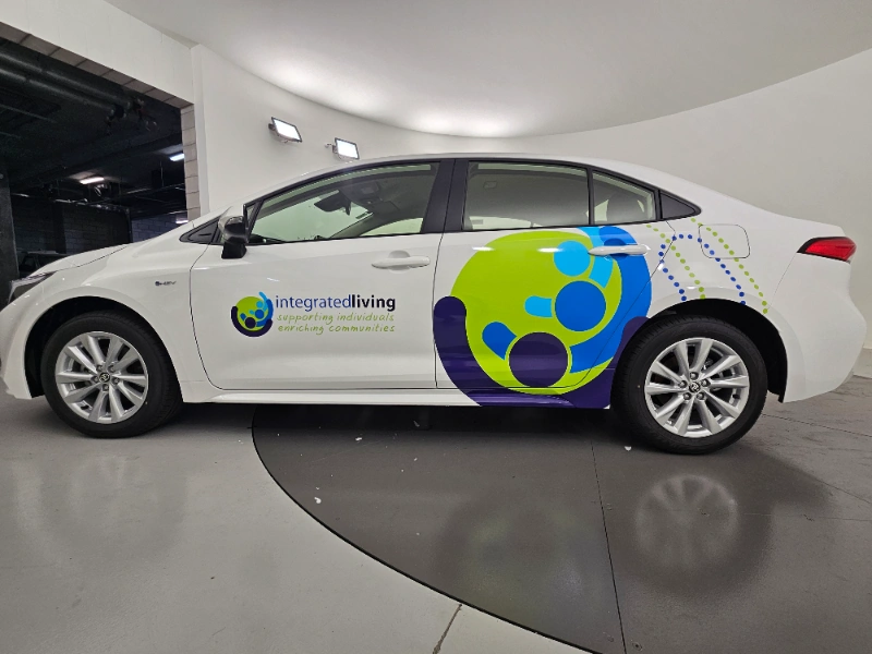 Branded vehicle signage and wrap on a work vehicle in Toowoomba